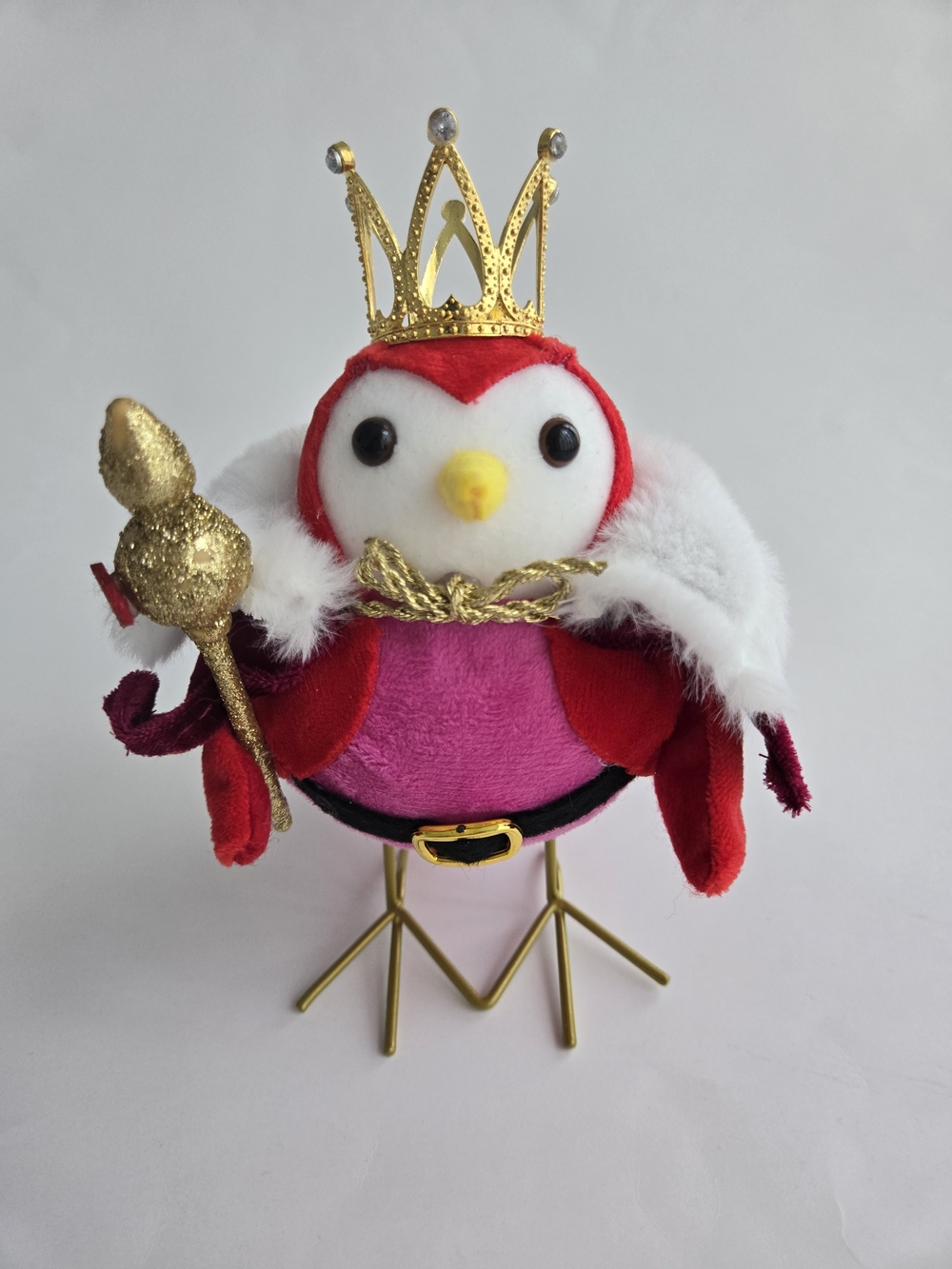 Valentines Day Fabric Bird - King Bird - Way To Celebrate - NWT